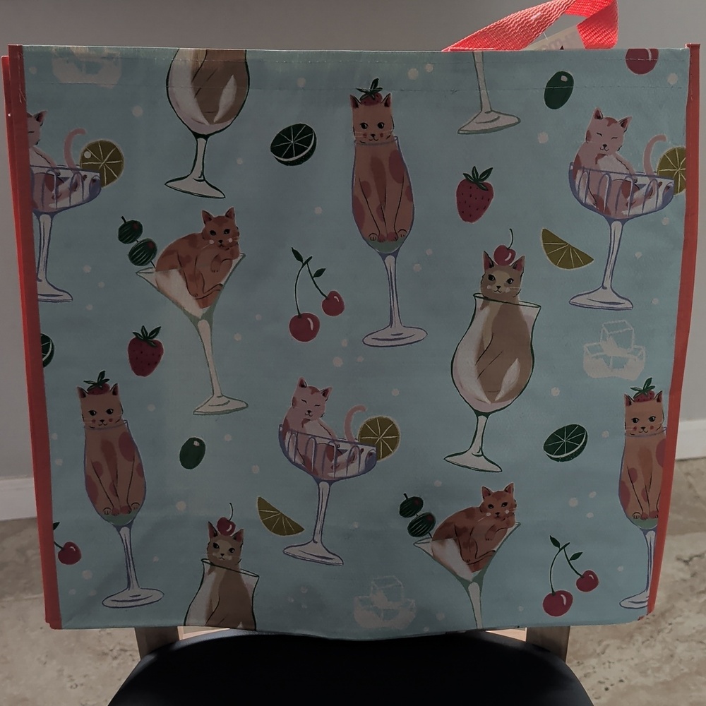 TJ Maxx Reusable "Cats" Shopping Tote Bags (Set Of 3) NWT - Picture 3 of 4